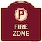 Signmission Fire Zone No Parking Symbol Heavy-Gauge Aluminum Architectural Sign, 18" x 18", BU-1818-23972 A-DES-BU-1818-23972 - alternate 1